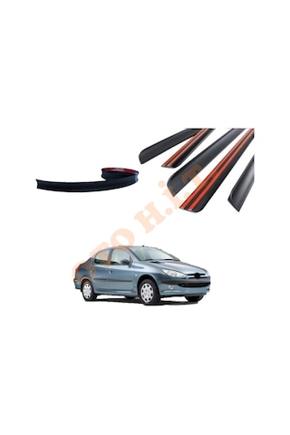 Peugeot 206 Sedan Uyumlu Bagaj Üstü Spoiler Mat Siyah