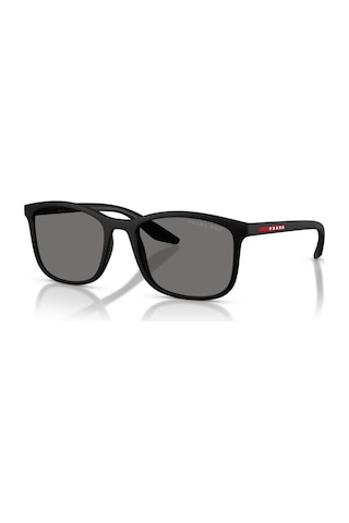 Prada Ps A08s Dg002g 56 Linea Rossa Erkek Polarize Kare Siyah Kemik Güneş Gözlüğü Siyah
