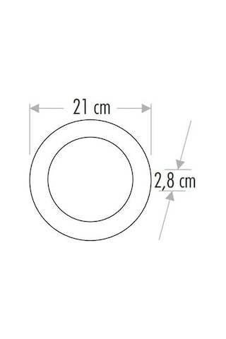 Cata Ct-5235b 18w 6400k Beyaz Işık, Siyah Kasa Sıva Üstü Yuvarlak Led Panel -