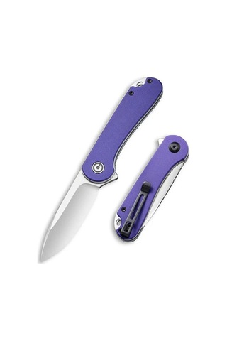 Civivi Purple G10 Handle Satin Finished D2 Blade Kamp Çakı Mor