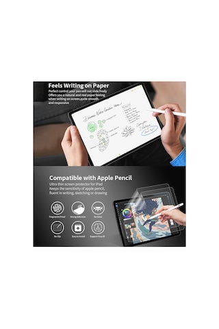 Xiaomi Redmi Pad Se 11 İnç Paper Like Ekran Koruyucu Kağıt Hissi Veren Mat Esnek Kırılmaz Cam