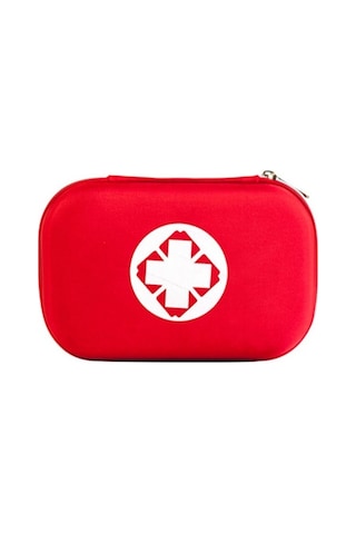 Wondernest 25'i 1 Arada Eva Taşınabilir Araba Acil Durum Kiti Hayatta Kalma Kutusu Kırmızı