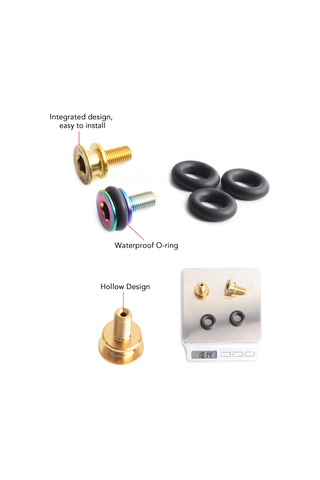 Hombey Titanium Alloy Renkli Bisiklet Mil Somunu, M8 15mm, Suya Dayanıklı, Kilitli Bıçak Ve Krank İçin, 8mm Anahtar Uyumu Çok Renkli