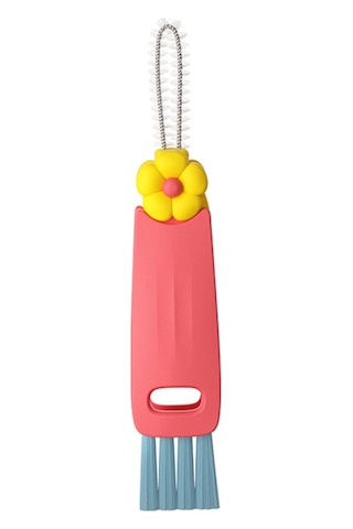 3'ü 1 Arada Bardak Kapağı Temizleme Fırçası Şişe Boşlukları İçin Çok İşlevli Fırça Taşınabilir Dar Alan Temizleme Aletleri Ev Mutfağı İçin