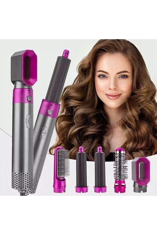 Pratik Pro Hava Üflemeli Saç Düzleştirici Şekillendirici 5in1 Saç Bakım Seti Hot Air Styler 5 İn 1
