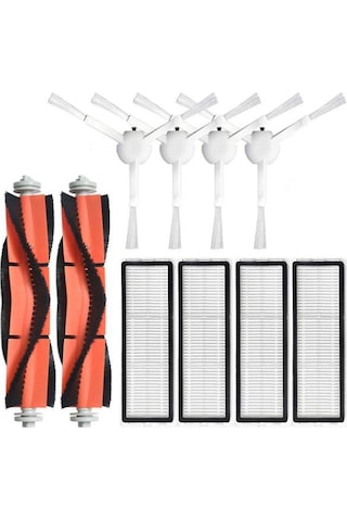 Moveevo Dreame F9 Robot Süpürge Tamiri Parçaları: Yıkamabilir Ana Fırça, Yan Fırça Ve Hepa Filtre Seti 2+4+4 Adet