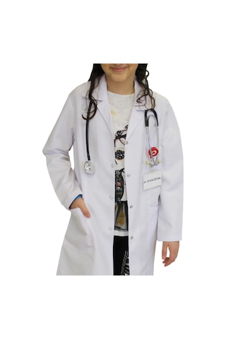 Medusaforma Çocuk Doktor Önlüğü Kız / Erkek Unisex Beyaz