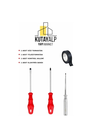 Kutayalp Yapı Tornavida Kontrol Kalemi Elektrik Bandı Seti