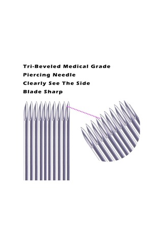 Suntek 100 Adet Vücut Göbek Burun Dudaklar Kulaklar 20g Steril