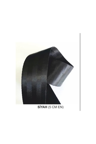 Siyah Renkli Emniyet Kemeri Şeritli 3 Metre 1 Kemer İçin