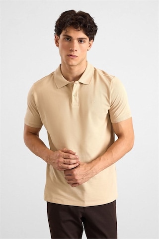 Süvari Bej Slim Düz Baskısız Pike Düğmeli Polo Yaka Tişört Ts1014000459-bj3