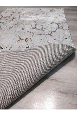 Yamalıhome Bambu Halı 1025Hardal Krem 80X140 Cm Pratik Halı
