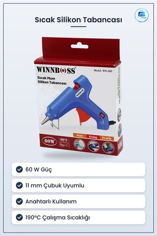 Sıcak Silikon Tabancası 60w C 11mm Çubuk Uyumlu Anahtarlı Hobi T
