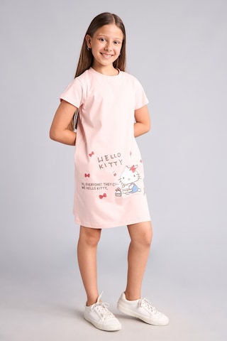 Defacto %100 Pamuk Hello Kitty Lisanslı Kısa Kollu Açık Pembe Gecelik Kız Çocuk H5516a826smpn622 Pembe-pn622