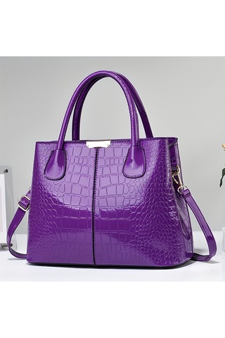 Trendy Timsah Desenli Tote Çanta