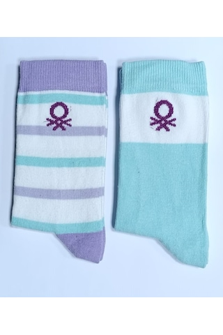 Unıted Colors Of Benetton Erkek Çocuk 2'li Soket Çorap Bnt-g24085 Turkuaz