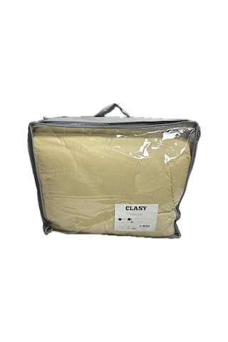 Clasy Ranforce Yorgan Tek Kişilik İki Renkli Sarı - Gri Çok Renkli