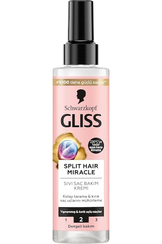 Split Hair Miracle Kırık Uçları Mühürleyen Sıvı Saç Bakım Kremi - İyonik Kompleks Ve Üzüm Çekirdeği Yağı İle 200 Ml