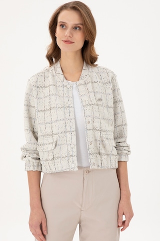 U.S. Polo Assn. Kadın Krem Bomber Ceket 50292427-VR071