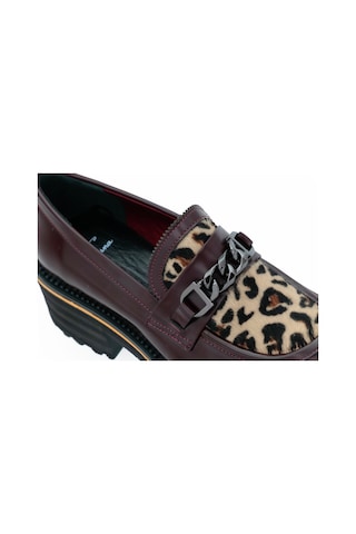 Tuna Hakiki Deri Eva Taban Loafer Kadın Ayakkabı - Z263244 Bordo