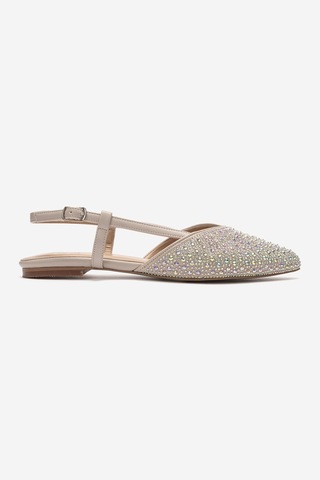 Luvi Shoes Rexton Bej Taşlı Kadın Sandalet