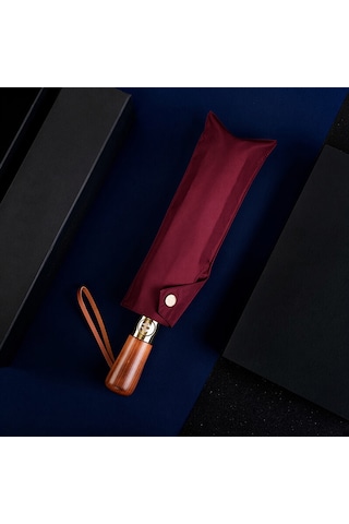 Aventus Umbrella Ahşap Saplı 12 Telli Şemsiye Siyah Borbo