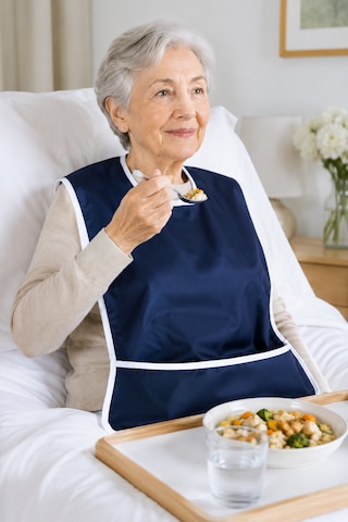 Hasta Yıkanabilir Yemek Önlüğü Yetişkin Mama Önlüğü 3 Adet Yıkanılabilir Sıvı Geçirmez Önlük Diğer