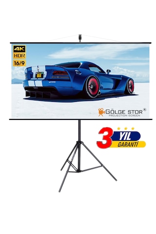 En150cm Boy95cm Projeksiyon Perdesi Tripodlu-ayaklı Taşınabilir