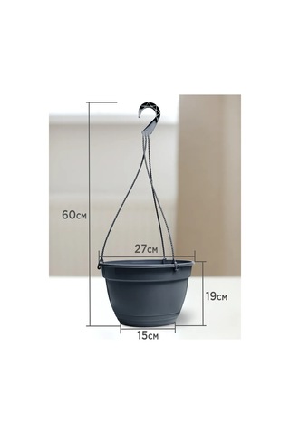 Ho'me Asılı Dış Mekan Çiçek Saksısı Seti 8 Adet, 7 L 373613014