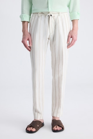 Twn Slim Fit Ekru Armürlü %100 Keten Jogger Pantolon 4ec03tl133242 E01