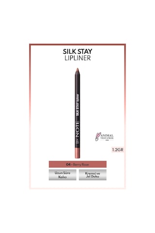 Note Cosmetique Silk Stay Lipliner Suya Dayanıklı İpeksi Dudak Kalemi 04 Berry Rose