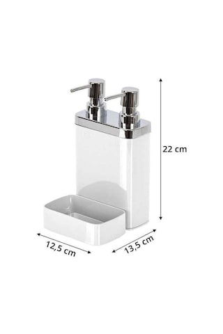Sünger Hazneli Mutfak Sıvı Sabunluk 300 Ml Ve Bulaşık Deterjanlık 500 Ml -9013704854955