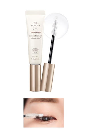 Missha No Retouch Lash Serum Dökülme Karşıtı Biotin-Kolajen-Pantenol İçerikli Besleyici Kirpik Bakım Serumu