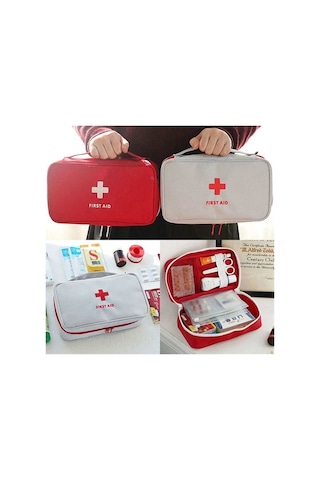 Tongxida Seyahat İlk Yardım Çantası Ev Acil Durum Kurtarma Kutusu Kırmızı