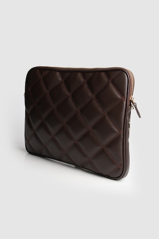 La'Graccio Paris Lagraccio Paris Zagreb Lüks Kapitone Desenli 13-14 İnç Laptop Ve Evrak Çantası Kahve