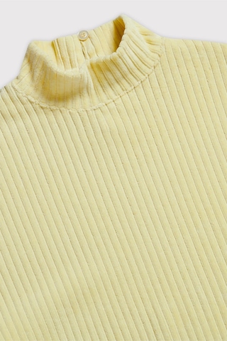 Kids Girl Dik Yaka Kadife Sarı Sweatshirt Sarı