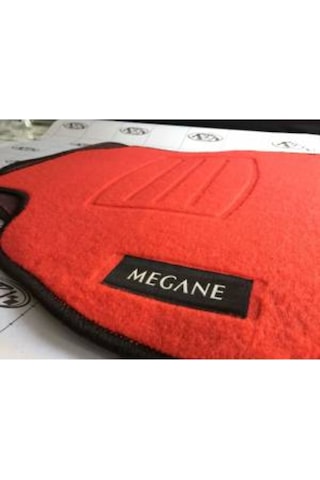 Megane Kırmızı Paspas Logolu Paspas Özel Birebir