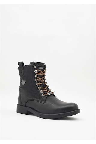 Harley Davidson New Adam's Black Baskılı Nubuk Erkek Bot