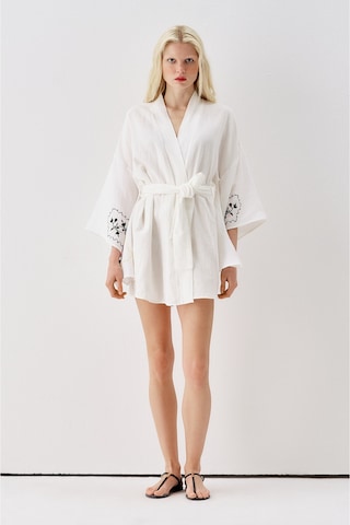 Sagaza Studio Ss6185 Desenli Kimono Pembe