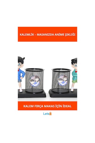 Dayanıklı Anime Figür Temalı Kalemlik Çok Renkli