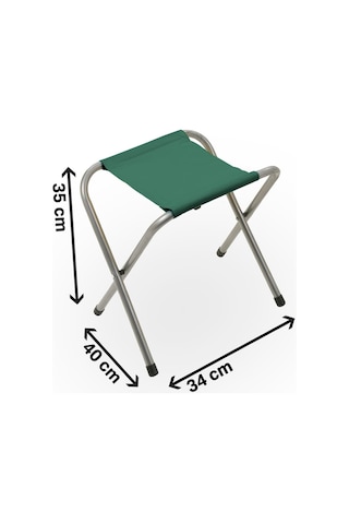 Exent Katlanır Balıkçı Kamp Piknik Taburesi 2'li Haki