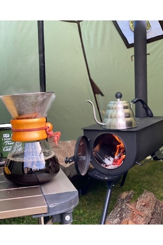 Campout Outdoor Filtre Kahve Demliği Gri