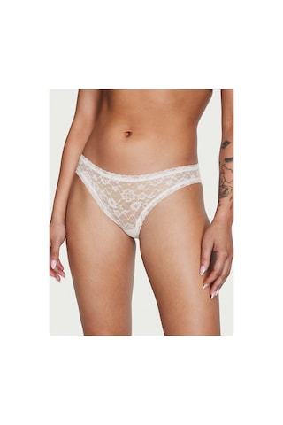 Victoria's Secret Posey Dantelli Bikini Külot Hindistan Cevizi Beyazı