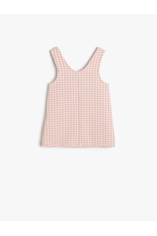 Koton Midi Boy Tüvit Elbise V Yaka Cep Detaylı Pamuk Karışımlı Pembe Ekose 5wmg80052aw Pembe Ekoseli Pembe