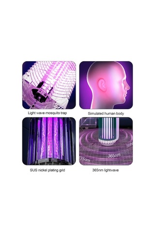 Fortunelane Yeşil Usb Elektrikli Musluk Öldürücü - 365nm Mor Işık Ve Rüzgar Benzetimiyle 360 Tutma, Masaüstü/duvar Montajlı