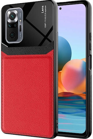 Xiaomi Redmi Note 10 Pro Kilif Lens Deri Görünümlü Tpu Kapak 499745732