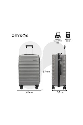 Reykos Rey-way Gri Orta Boy Valiz