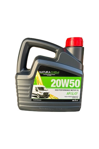 Naturachem 20W-50 Yüksek Performanslı Motor Yağı 3 L