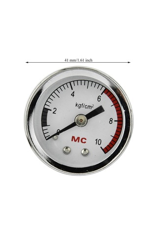 Qingmipy Dıy Su Bitkileri Akvaryum Karbon Dioksit Co2 Manometresi, Metal Tank Basınç Ölçer, 6 4mm Pu Boru Bağlantısı, 1-10 Kgf/cm² Aralığı