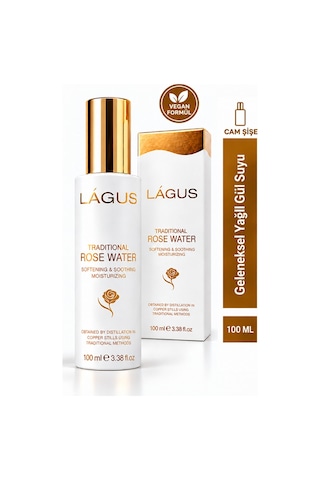 Lágus Rosa Damascena Katkısız Formül Gül Suyu Cam Şişe 100 ML